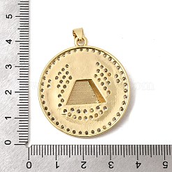 Brass Micro Pave Cubic Zirconia Pendants&nbsp;KK-H267-085G