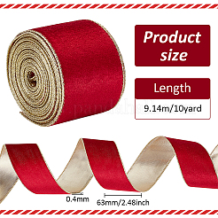 10 Yards Single Face Velvet Ribbon&nbsp;SRIB-WH0011-142A