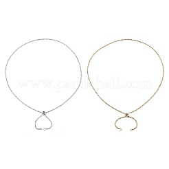2Pcs 2 Colors 304 Stainless Steel Singapore Chain Necklace Making&nbsp;AJEW-JB01334