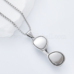 Retro 304 Stainlee Steel Glasses Pendant Box Chain Necklaces for Men Women&nbsp;JT9849