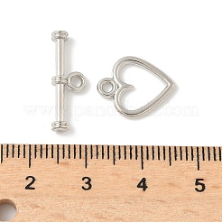 Heart Alloy Toggle Clasps&nbsp;FIND-B047-04P