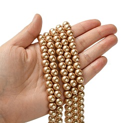 Eco-Friendly Dyed  Glass Pearl Round Beads Strands&nbsp;HY-A002-8mm-RB045