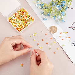 800Pcs 4 Colors 2-Hole Glass Seed Beads&nbsp;SEED-CN0001-04