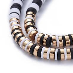 Heishi Beads Stretch Bracelets & Necklaces Sets&nbsp;SJEW-JS01103-02