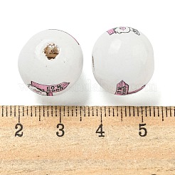 Natural Wood European Beads&nbsp;WOOD-F014-01A