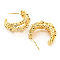 Rack Plating Brass Split Earrings&nbsp;EJEW-A028-12G