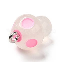 Spray Painted Luminous Resin Pendants&nbsp;RESI-A017-05G