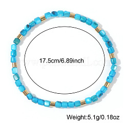 Bohemian Style Natural Shell Column Beads Stretch Bracelets for Women&nbsp;WU0042-3