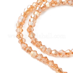 Transparent Electroplate Glass Bead Strands&nbsp;EGLA-YW0001-50C