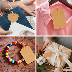 150Pcs 5 Styles Mixed Shapes Kraft Paper Gift Tags&nbsp;CDIS-TA0001-45