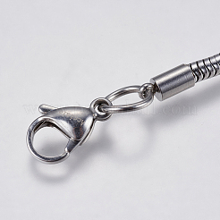 Tarnish Resistant 304 Stainless Steel Round Snake Chain Bracelet Making&nbsp;STAS-F139-056P-C