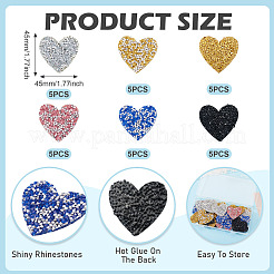 Polyester Hotfix Rhinestone Iron on Patches Applique Patch&nbsp;FIND-TA0002-53C