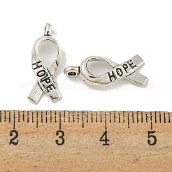 Awareness Ribbon Hope Tibetan Style Alloy Pendants&nbsp;TIBEP-R344-11AS-LF