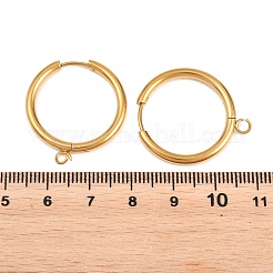 316 Stainless Steel Huggie Hoop Earring Findings&nbsp;EJEW-B158-01G-G