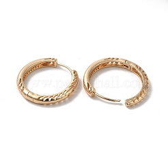 Brass Micro Pave Colorful Cubic Zirconia Hoop Earrings&nbsp;EJEW-M238-40KCG