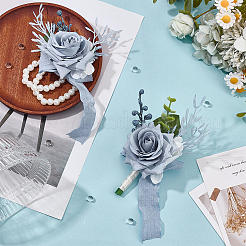 2Pcs 2 Styles Silk Cloth Imitation Rose Wrist Corsage&nbsp;AJEW-DR0002-08