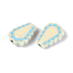 Painted Opaque Acrylic Beads&nbsp;OACR-T029-02O