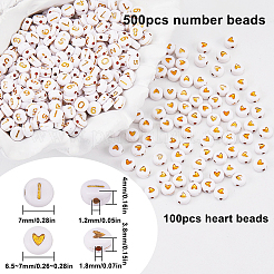 Acrylic Flat Round Beads&nbsp;SACR-SP0001-05C