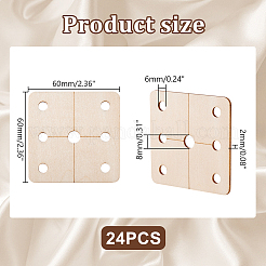 24Pcs Wood Tool for Knitting Loom Accessories&nbsp;TOOL-GA0001-90B-01