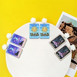 15Pcs 3 Styles Printed Acrylic Pendants&nbsp;SACR-CJ0001-29