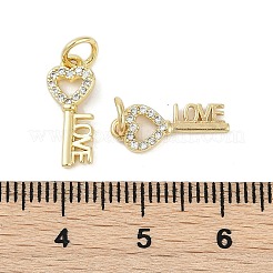 Rack Plating Brass Micro Pave Cubic Zirconia Pendants&nbsp;LS-KK-H509-05G