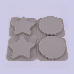 Star and Flat Round Silicone Pendant Molds&nbsp;LS-DIY-WH0171-36