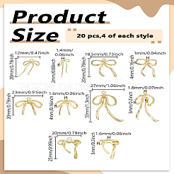 20Pcs 5 Styles Rack Plating Alloy Pendants&nbsp;FIND-LP0005-92G