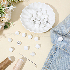 30Pcs 1-Hole PU Letaher Shank Buttons&nbsp;BUTT-CL0001-01A-02