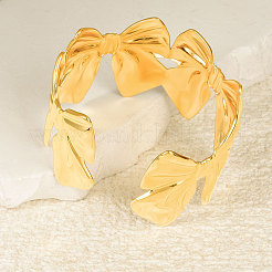 Bowknot 304 Stainless Steel Cuff Bracelets for Women&nbsp;YG5715-2