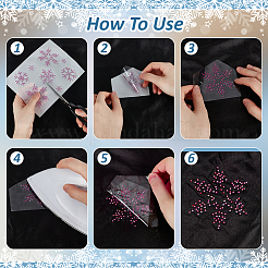 Snowflake Pattern Hotfix Rhinestones&nbsp;DIY-WH0430-205B
