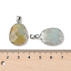 Natural Flower Amazonite Pendants&nbsp;G-H086-01P-03