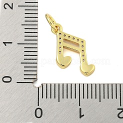 Brass Micro Pave Clear Cubic Zirconia Charms&nbsp;KK-U021-09G