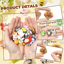 20Pcs 20 Styles Silicone Beads&nbsp;SIL-YW0002-23