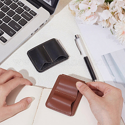 2Pcs 2 Colors Imitation Leather Double Pen Pencil Holder Clip&nbsp;AJEW-CP0010-19