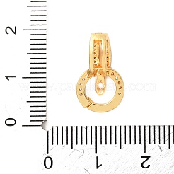 Brass Micro Pave Cubic Zirconia Clear Cubic Zirconia Twister Clasps&nbsp;KK-B196-01P