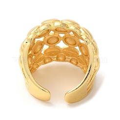 Oval Brass Open Cuff Rings&nbsp;RJEW-U008-32G