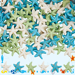150Pcs 3 Styles Dyed Synthetic Turquoise Beads&nbsp;G-SC0003-51