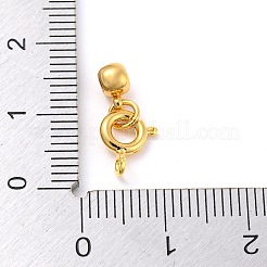 Brass Spring Ring Clasps and Silicone Beads&nbsp;KK-WH0052-04G