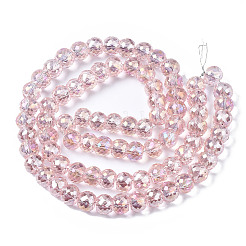 Electroplate Transparent Glass Beads Strands&nbsp;X-EGLA-Q125-004