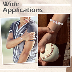 15Pcs 3 Colors Sport Theme Acrylic Beaded Bracelets for Men Women&nbsp;BJEW-SP0001-23