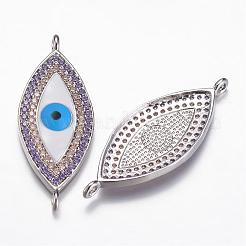 Brass Enamel Links&nbsp;ZIRC-P020-03