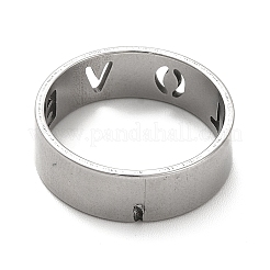 Non-Tarnish 201 Stainless Steel Finger Rings&nbsp;RJEW-G278-23P