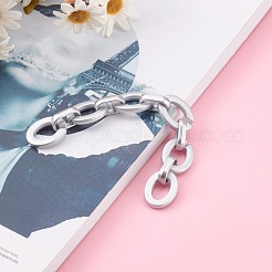 Opaque Spray Painted Acrylic  Linking Cable Chains&nbsp;AJEW-JB00914-02