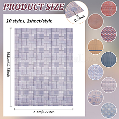 10Sheets 10 Styles Mini Dollhouse Living Room Bedroom Wallpaper&nbsp;DIY-PH0032-33