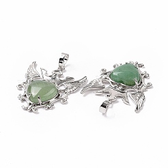 Natural Green Aventurine Pendants&nbsp;G-P496-04P-17