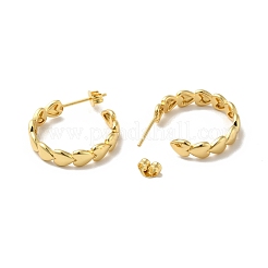 Rack Plating Brass Heart Wrap Stud Earrings&nbsp;EJEW-I268-06G
