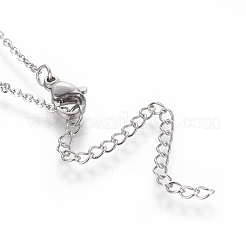 Brass Micro Pave Cubic Zirconia Pendant Necklaces&nbsp;NJEW-I230-22