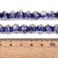 Handmade Foil Glass Lampwork Beads Strands&nbsp;DICH-T023-02A