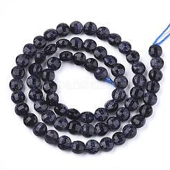 Synthetic Blue Goldstone Beads Strands&nbsp;G-T108-03