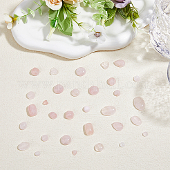 32Pcs 12 Styles Natural Rose Quartz Cabochons&nbsp;G-FH0002-18